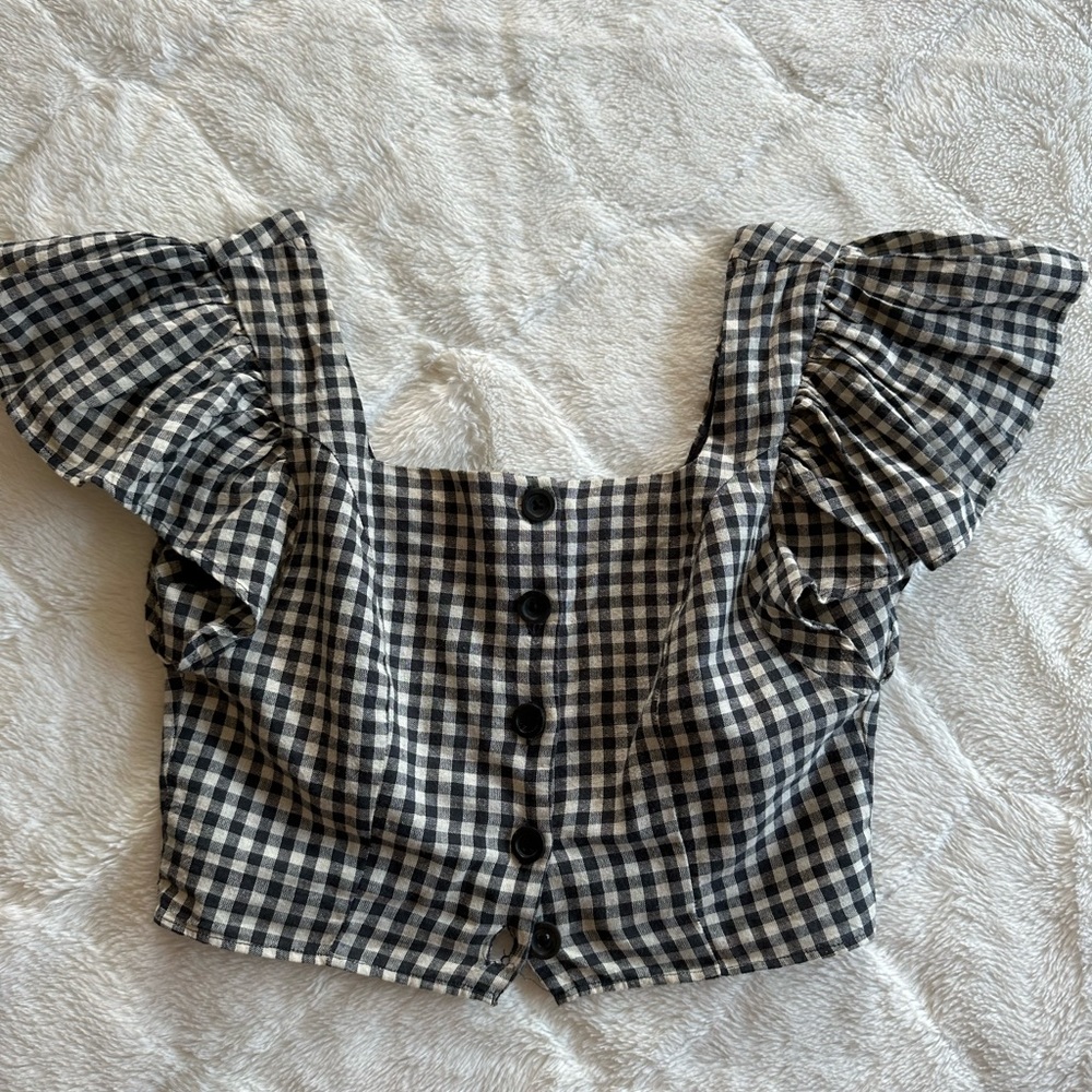 American Eagle Gingham Blouse - image 3